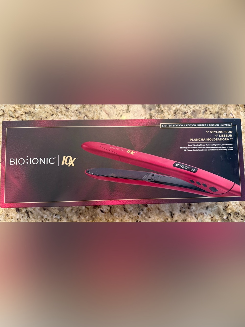 Limited Edition Bio Ionic 10X Red Hair Straightener - Smooth Styling